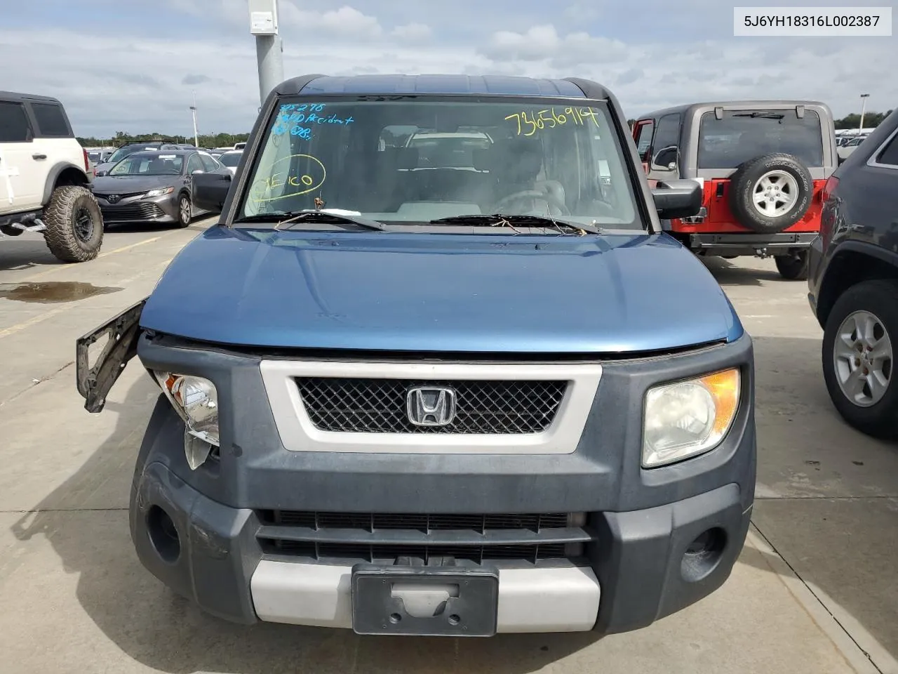 2006 Honda Element Lx VIN: 5J6YH18316L002387 Lot: 73656914