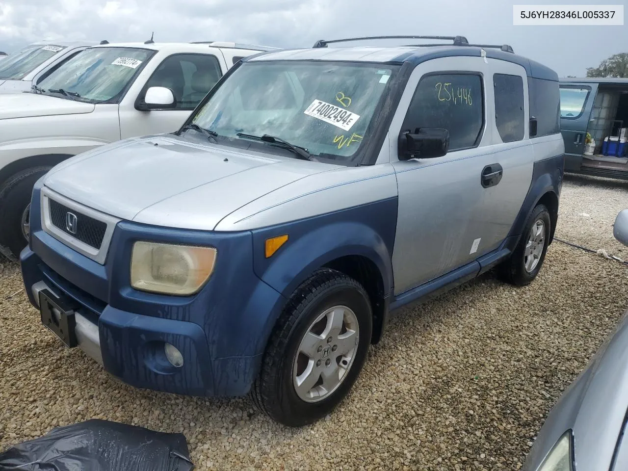 2006 Honda Element Lx VIN: 5J6YH28346L005337 Lot: 74002494