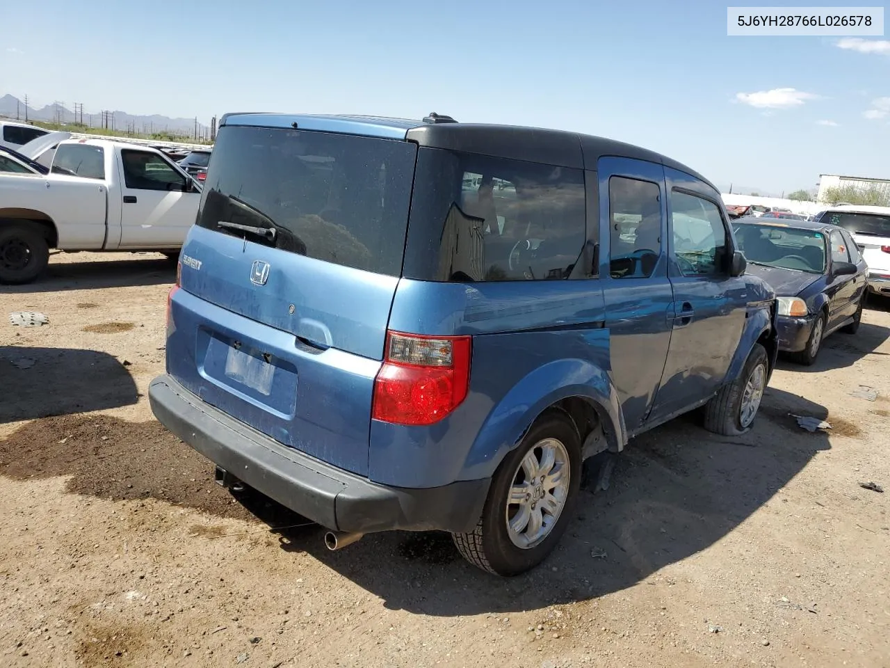 2006 Honda Element Ex VIN: 5J6YH28766L026578 Lot: 74375354