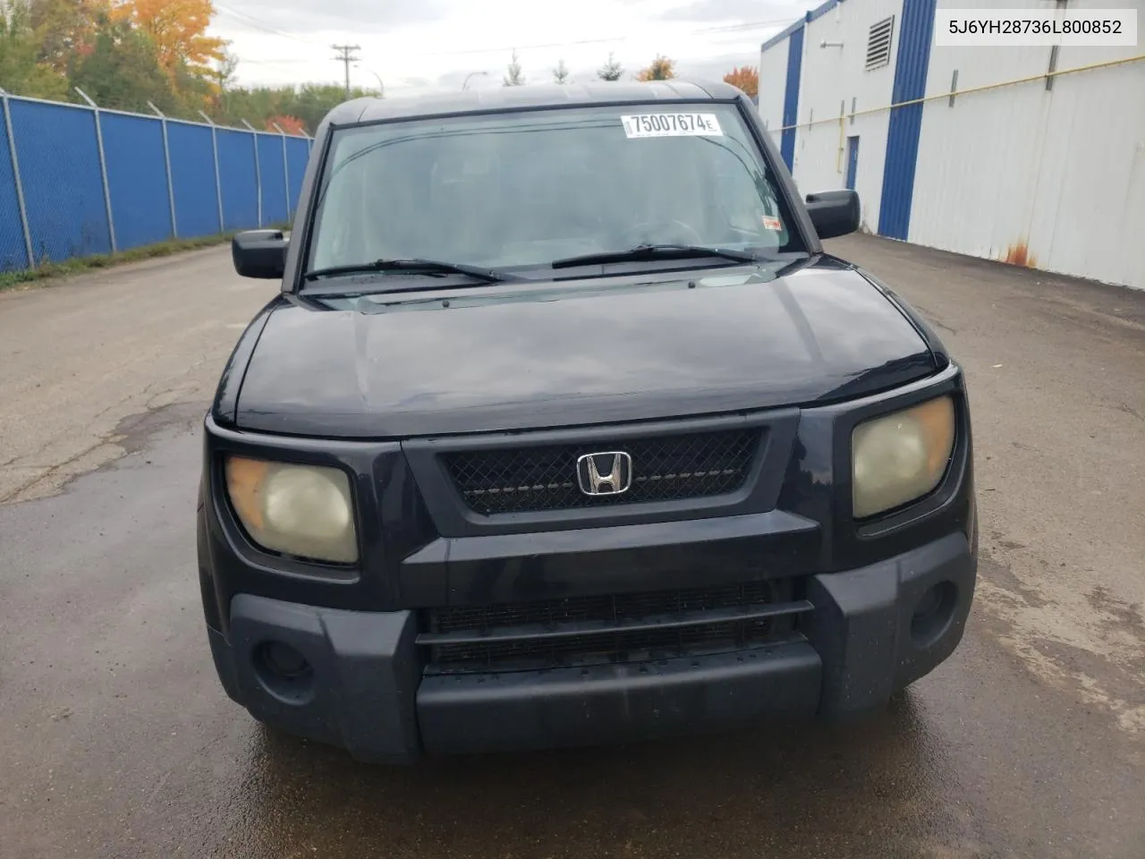 2006 Honda Element Ex VIN: 5J6YH28736L800852 Lot: 75007674