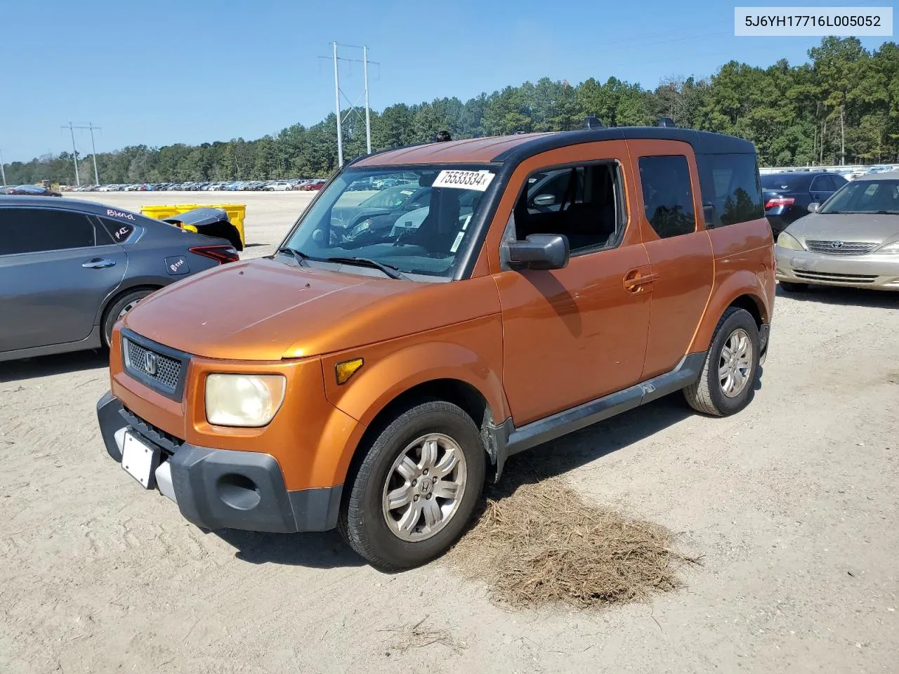 2006 Honda Element Ex VIN: 5J6YH17716L005052 Lot: 75533334