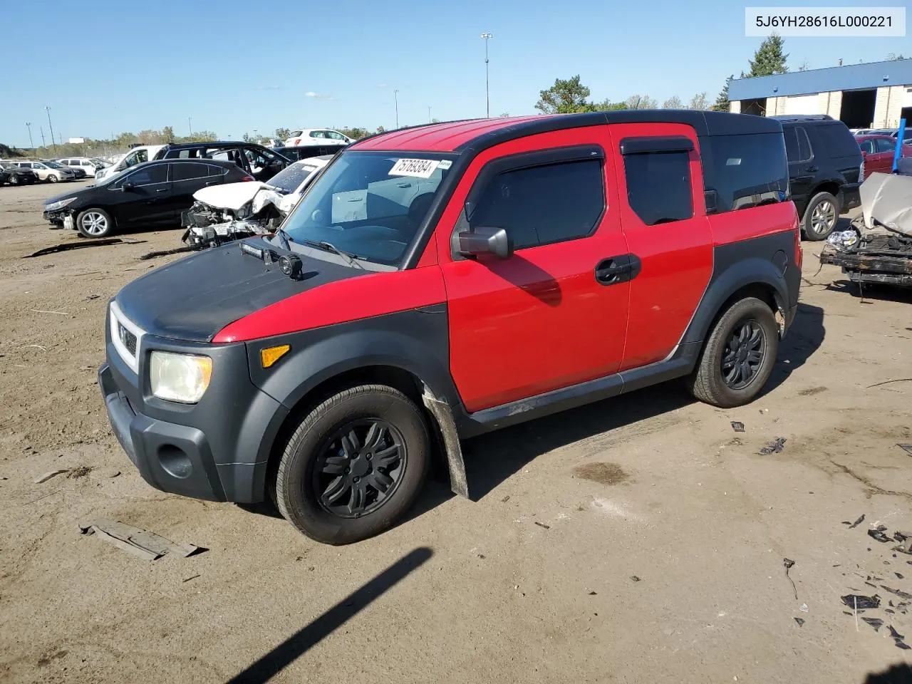 2006 Honda Element Ex VIN: 5J6YH28616L000221 Lot: 75769384