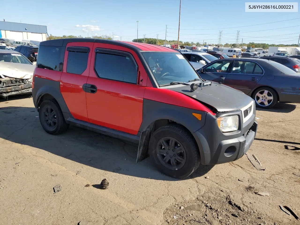 2006 Honda Element Ex VIN: 5J6YH28616L000221 Lot: 75769384