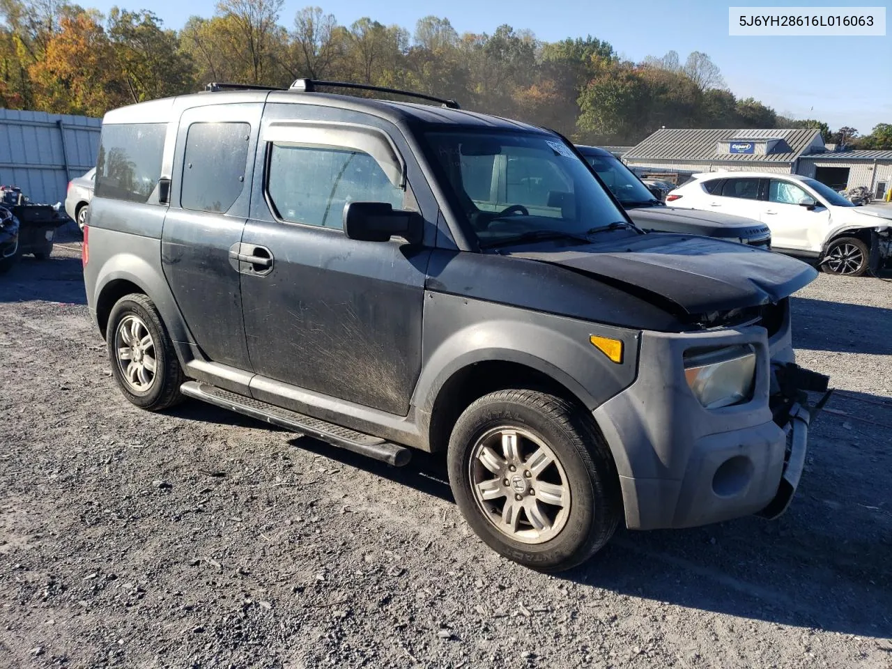 2006 Honda Element Ex VIN: 5J6YH28616L016063 Lot: 75917314