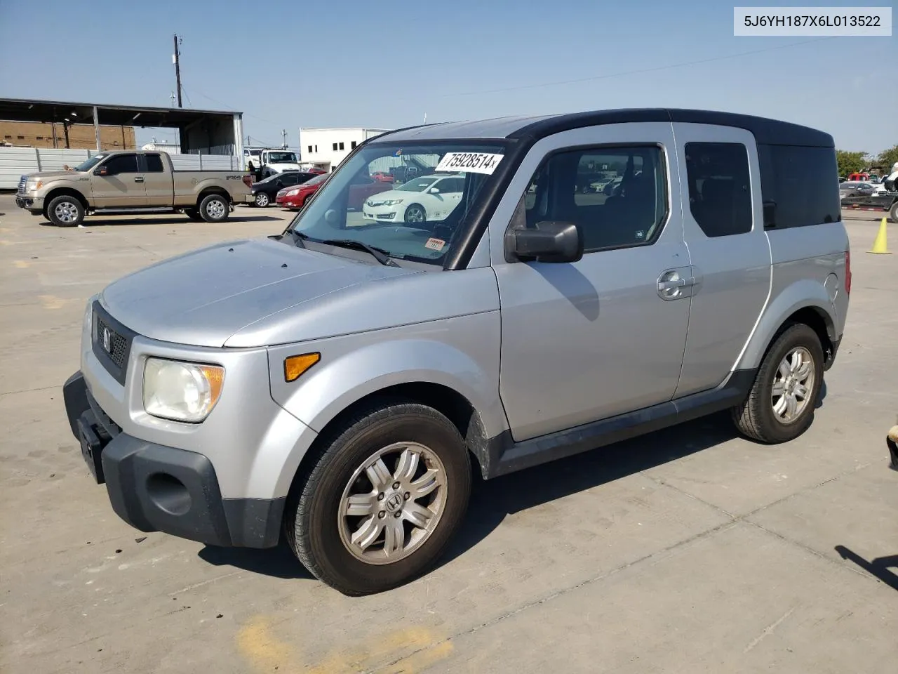 2006 Honda Element Ex VIN: 5J6YH187X6L013522 Lot: 75928514