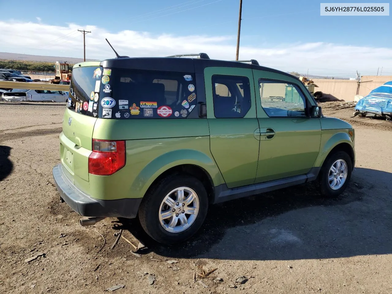 2006 Honda Element Ex VIN: 5J6YH28776L025505 Lot: 78729174