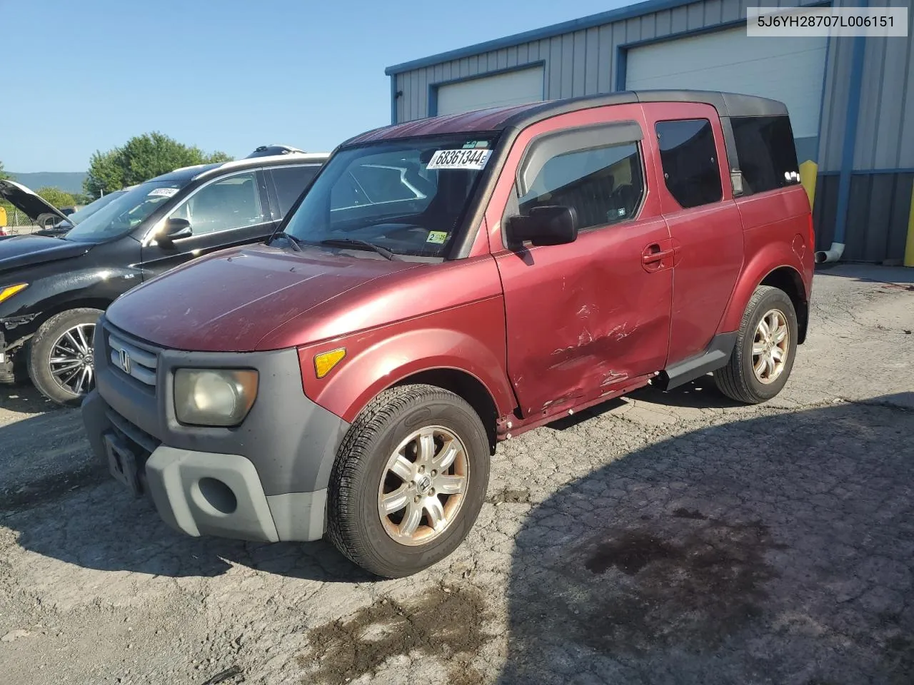 2007 Honda Element Ex VIN: 5J6YH28707L006151 Lot: 68361344