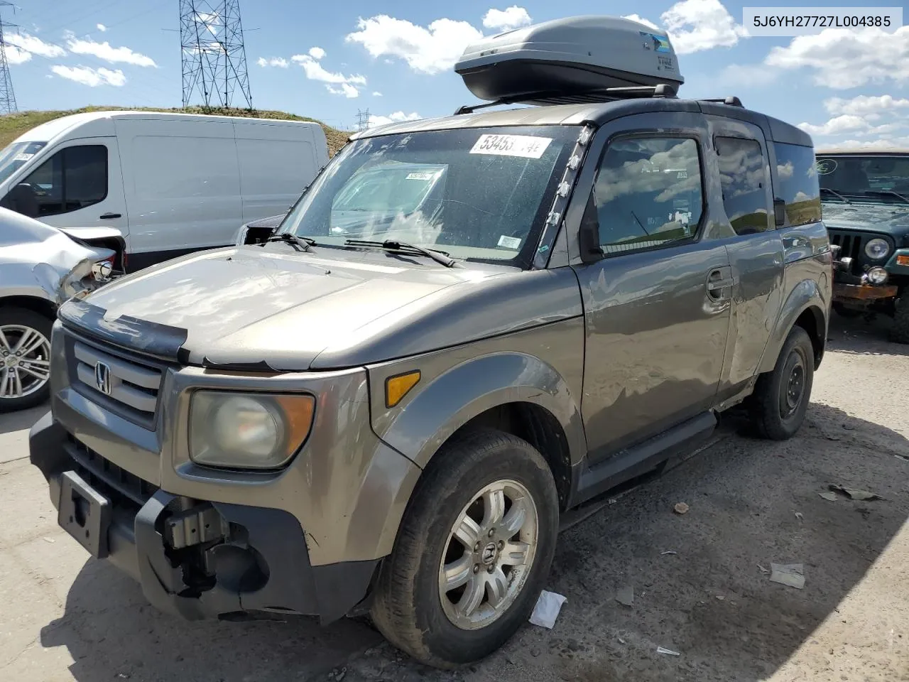 2007 Honda Element Ex VIN: 5J6YH27727L004385 Lot: 71957584