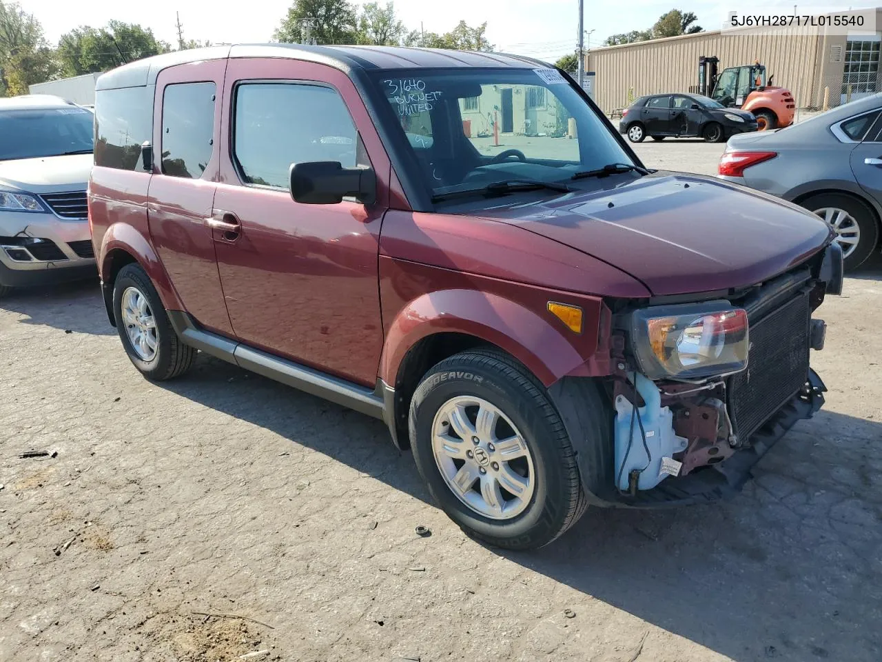 2007 Honda Element Ex VIN: 5J6YH28717L015540 Lot: 72989054