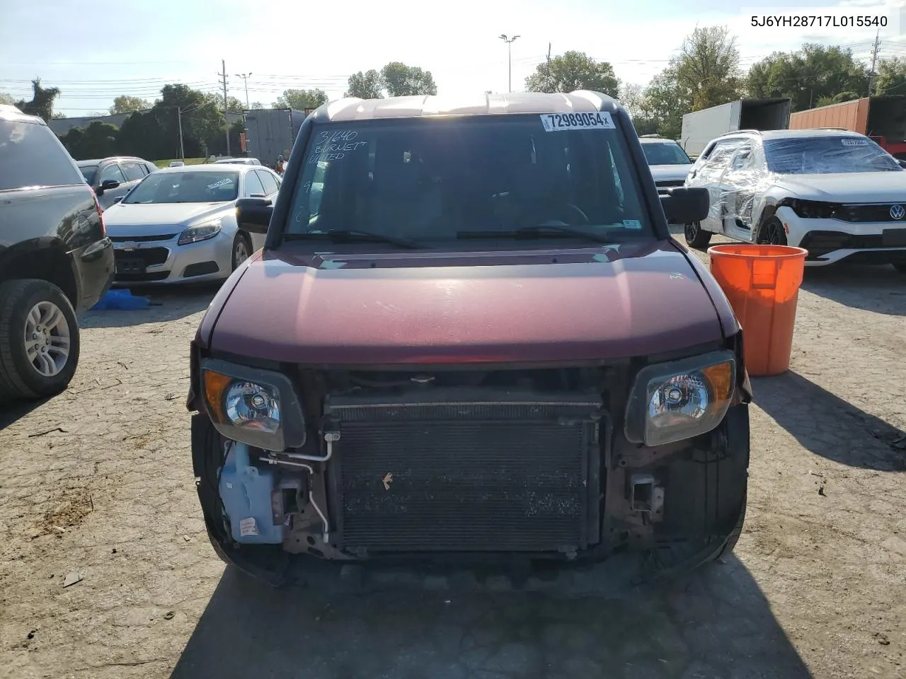 2007 Honda Element Ex VIN: 5J6YH28717L015540 Lot: 72989054