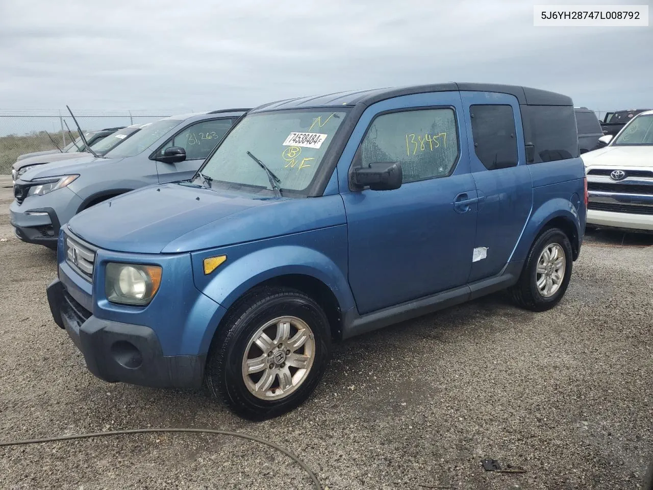 2007 Honda Element Ex VIN: 5J6YH28747L008792 Lot: 74538484