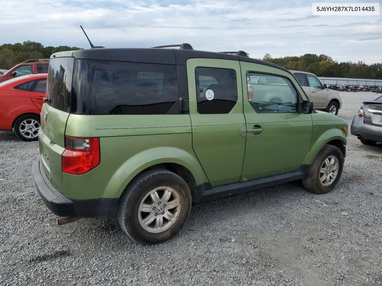 2007 Honda Element Ex VIN: 5J6YH287X7L014435 Lot: 75097404