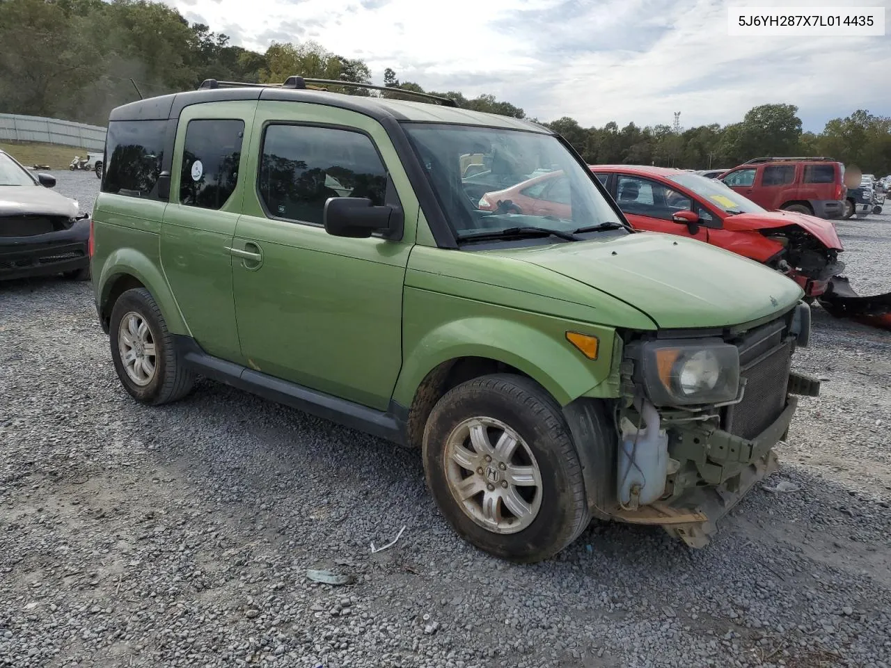 2007 Honda Element Ex VIN: 5J6YH287X7L014435 Lot: 75097404