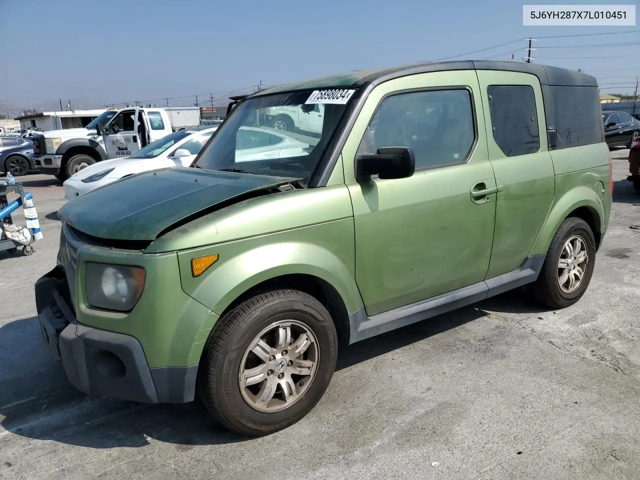 2007 Honda Element Ex VIN: 5J6YH287X7L010451 Lot: 75898034