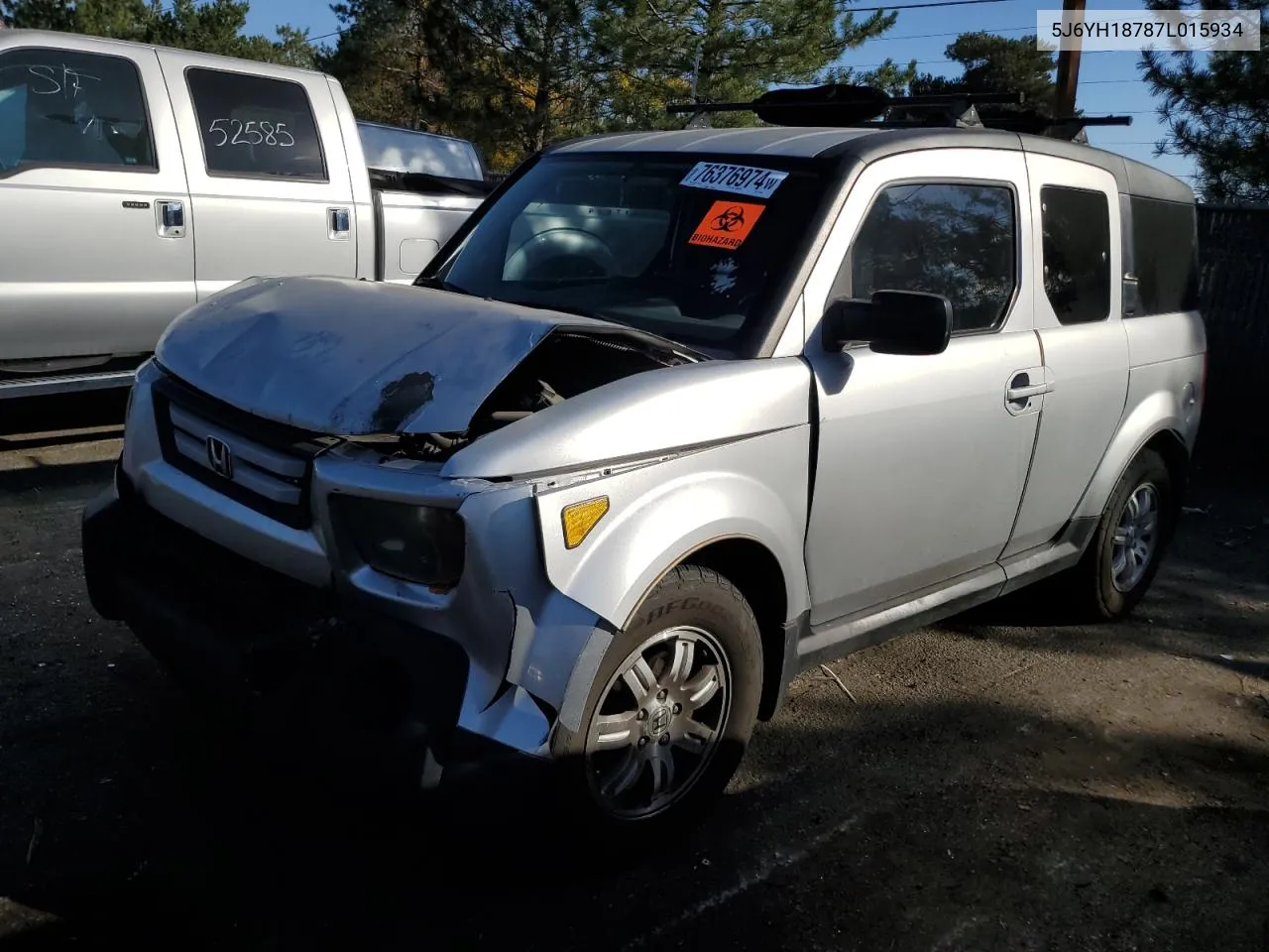 2007 Honda Element Ex VIN: 5J6YH18787L015934 Lot: 76376974