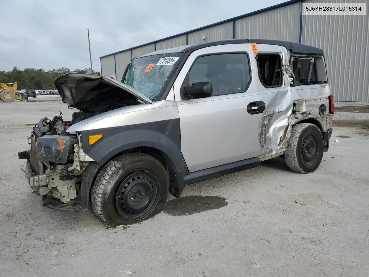 2007 Honda Element Lx VIN: 5J6YH28317L016314 Lot: 77210604