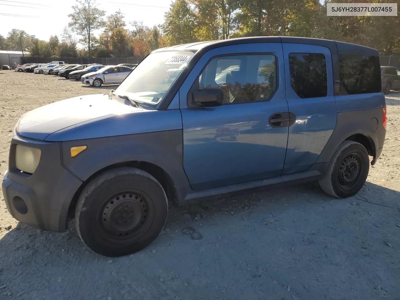 2007 Honda Element Lx VIN: 5J6YH28377L007455 Lot: 77358344