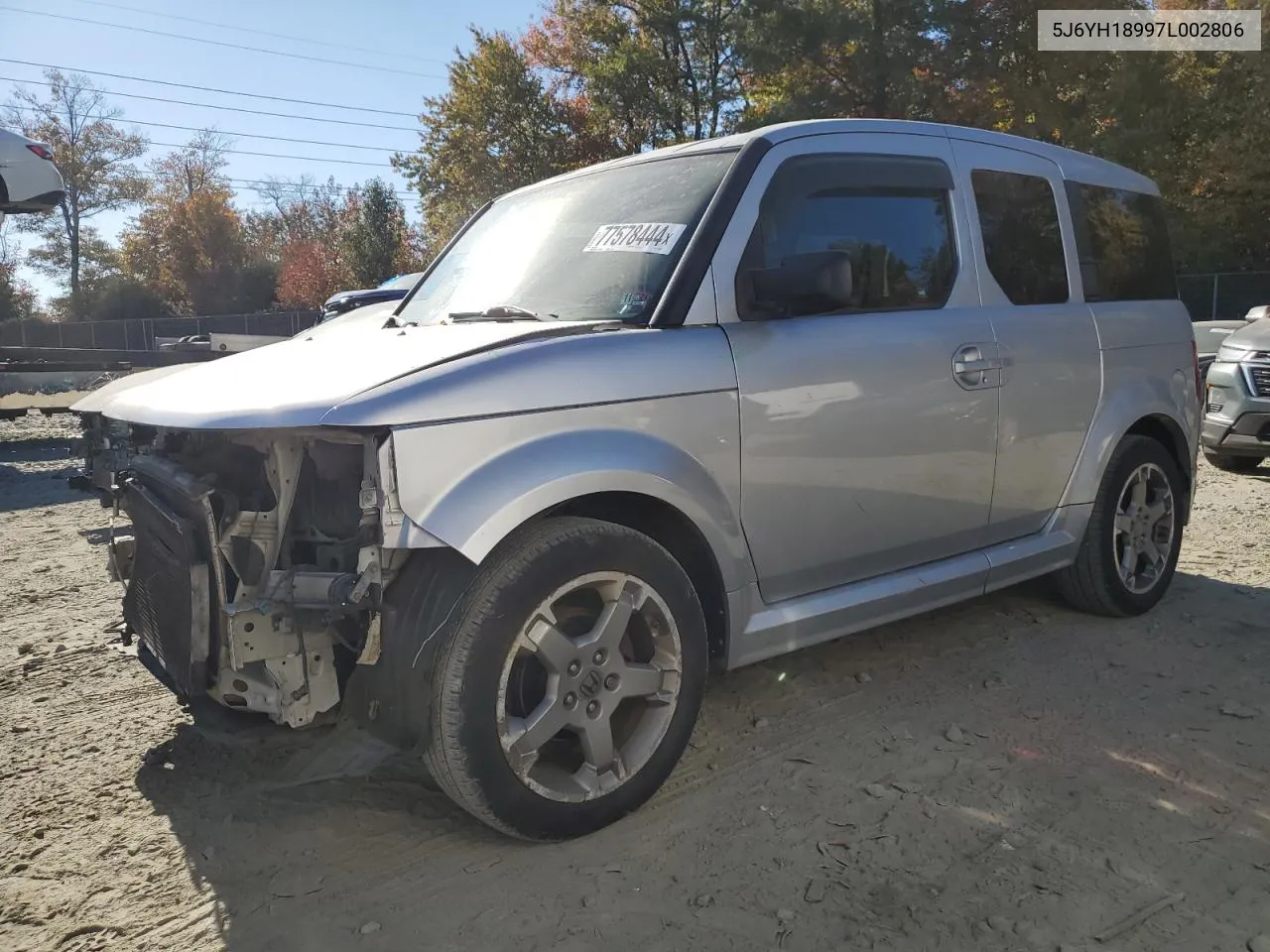 2007 Honda Element Sc VIN: 5J6YH18997L002806 Lot: 77578444