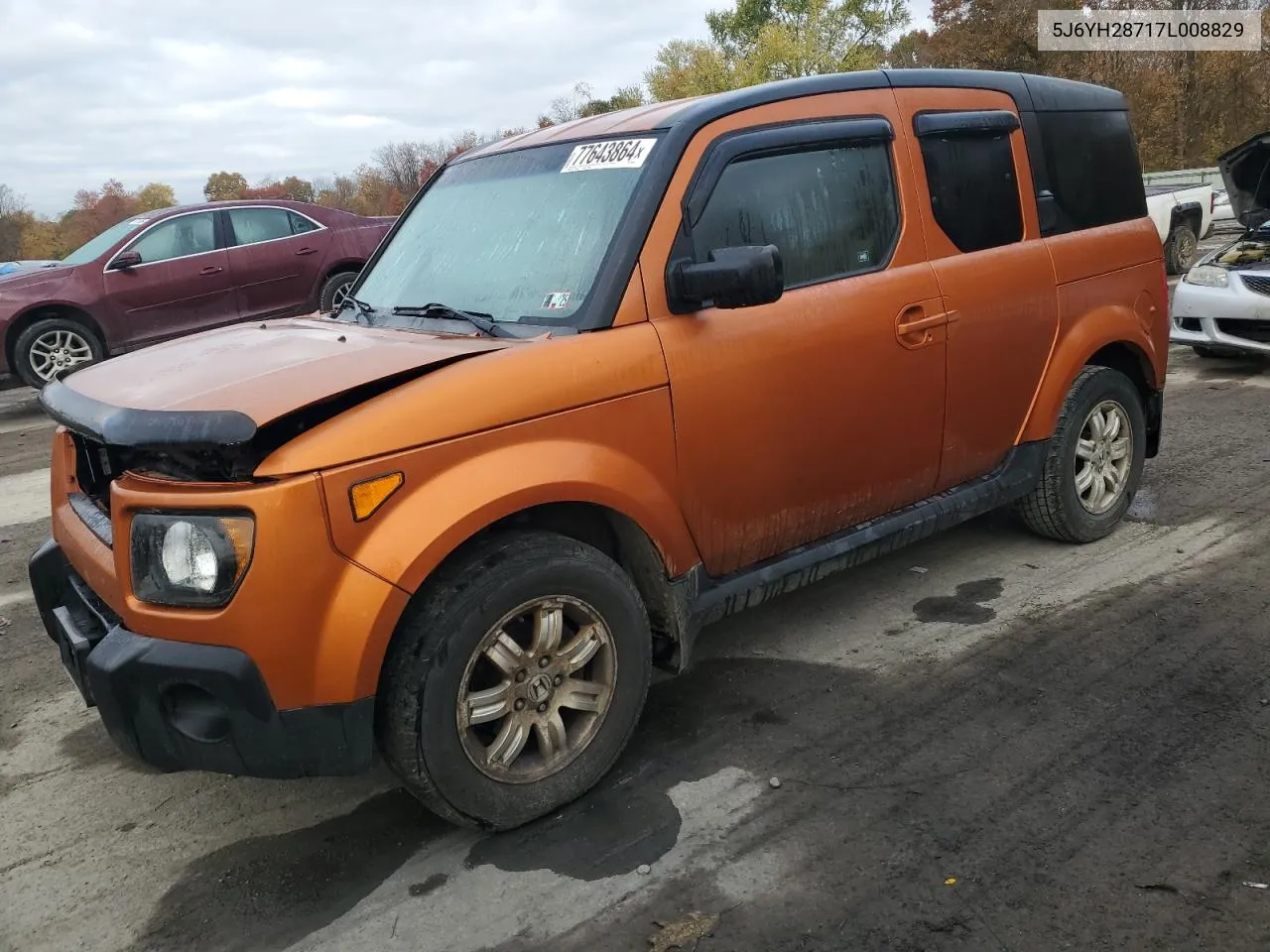 2007 Honda Element Ex VIN: 5J6YH28717L008829 Lot: 77643864