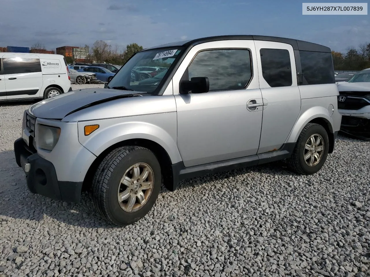 2007 Honda Element Ex VIN: 5J6YH287X7L007839 Lot: 78714994