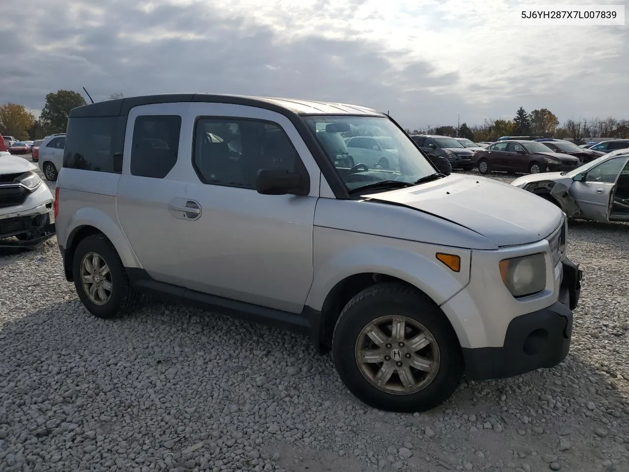 2007 Honda Element Ex VIN: 5J6YH287X7L007839 Lot: 78714994