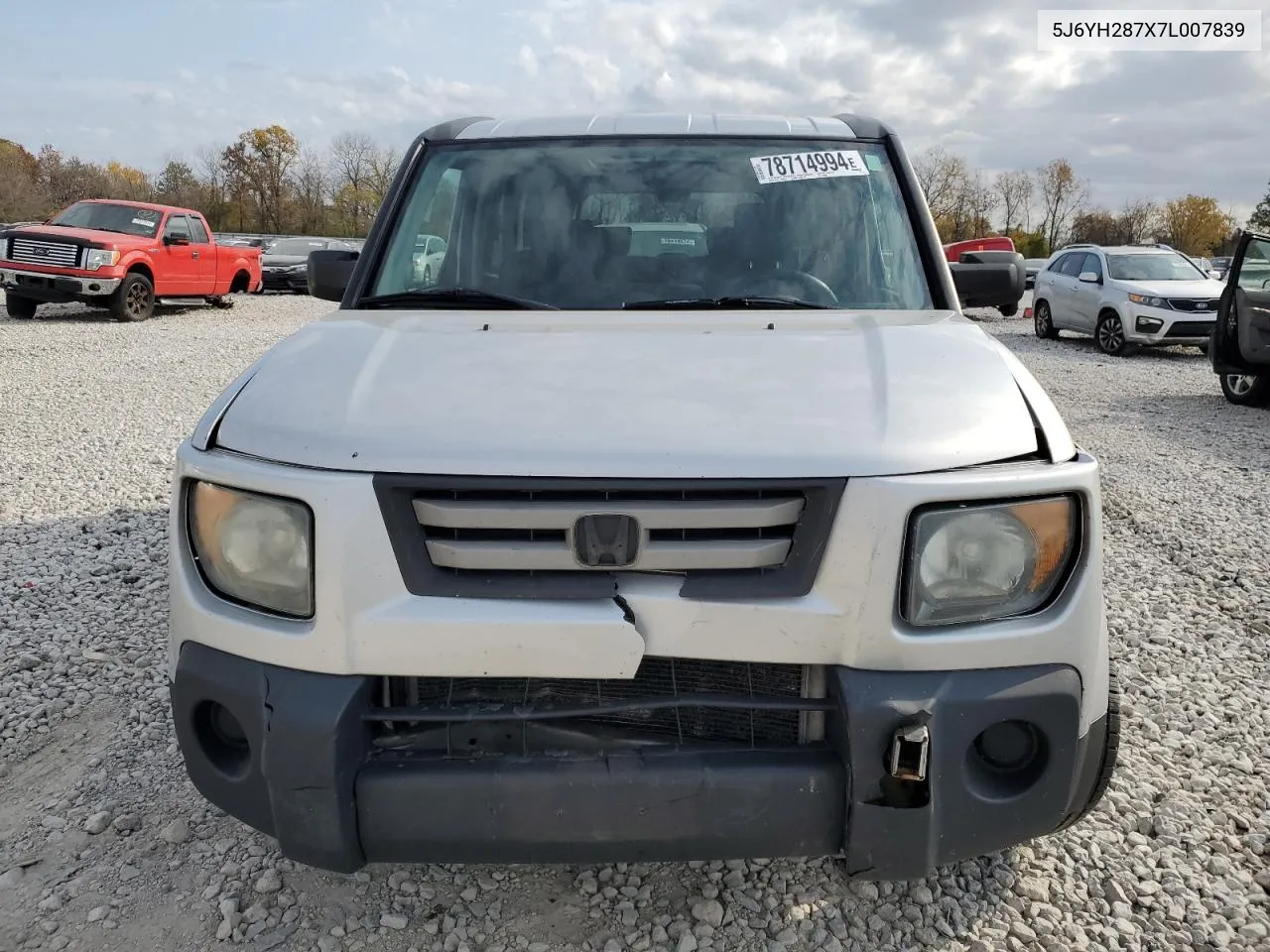 2007 Honda Element Ex VIN: 5J6YH287X7L007839 Lot: 78714994