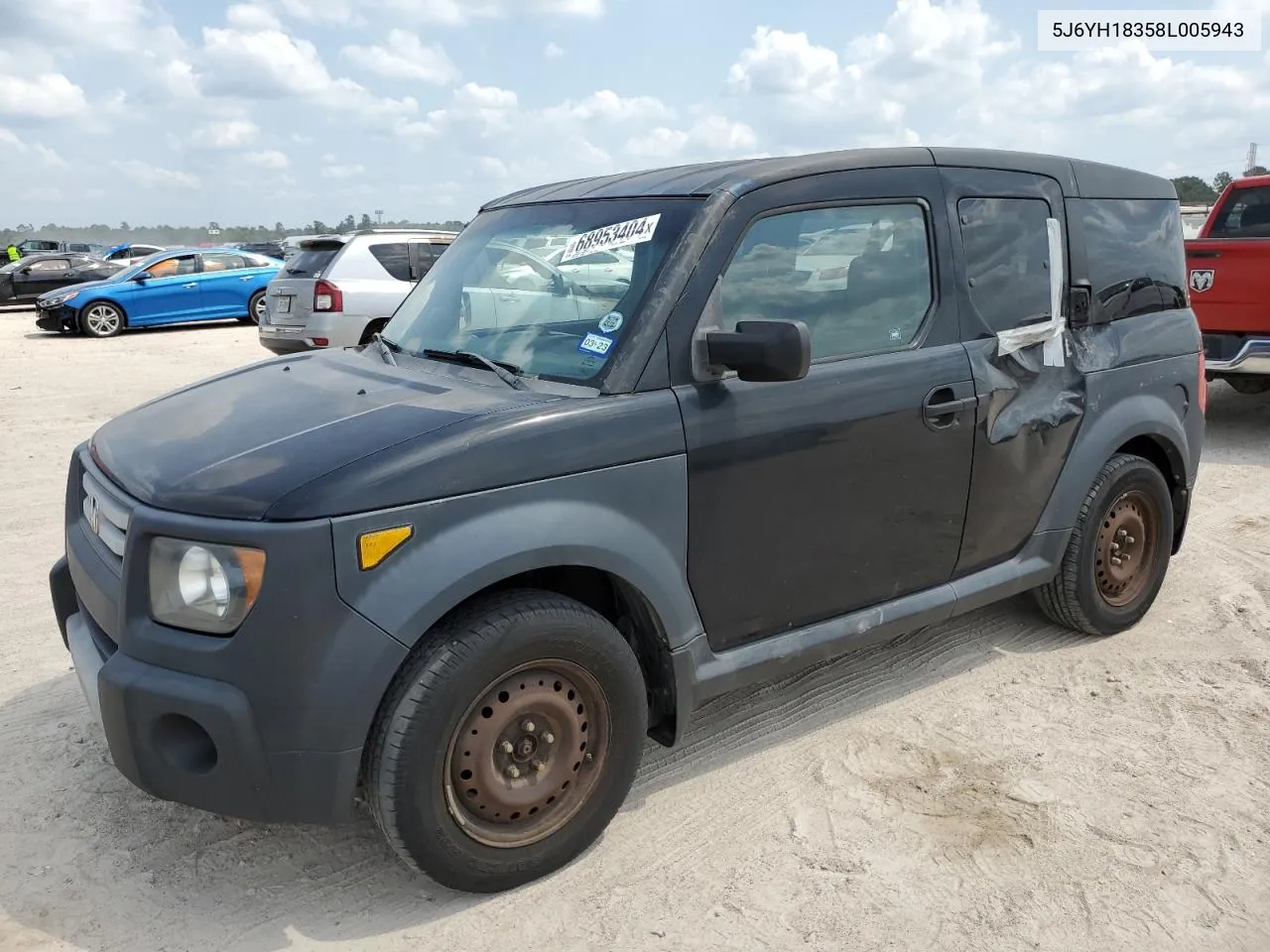 2008 Honda Element Lx VIN: 5J6YH18358L005943 Lot: 68953404