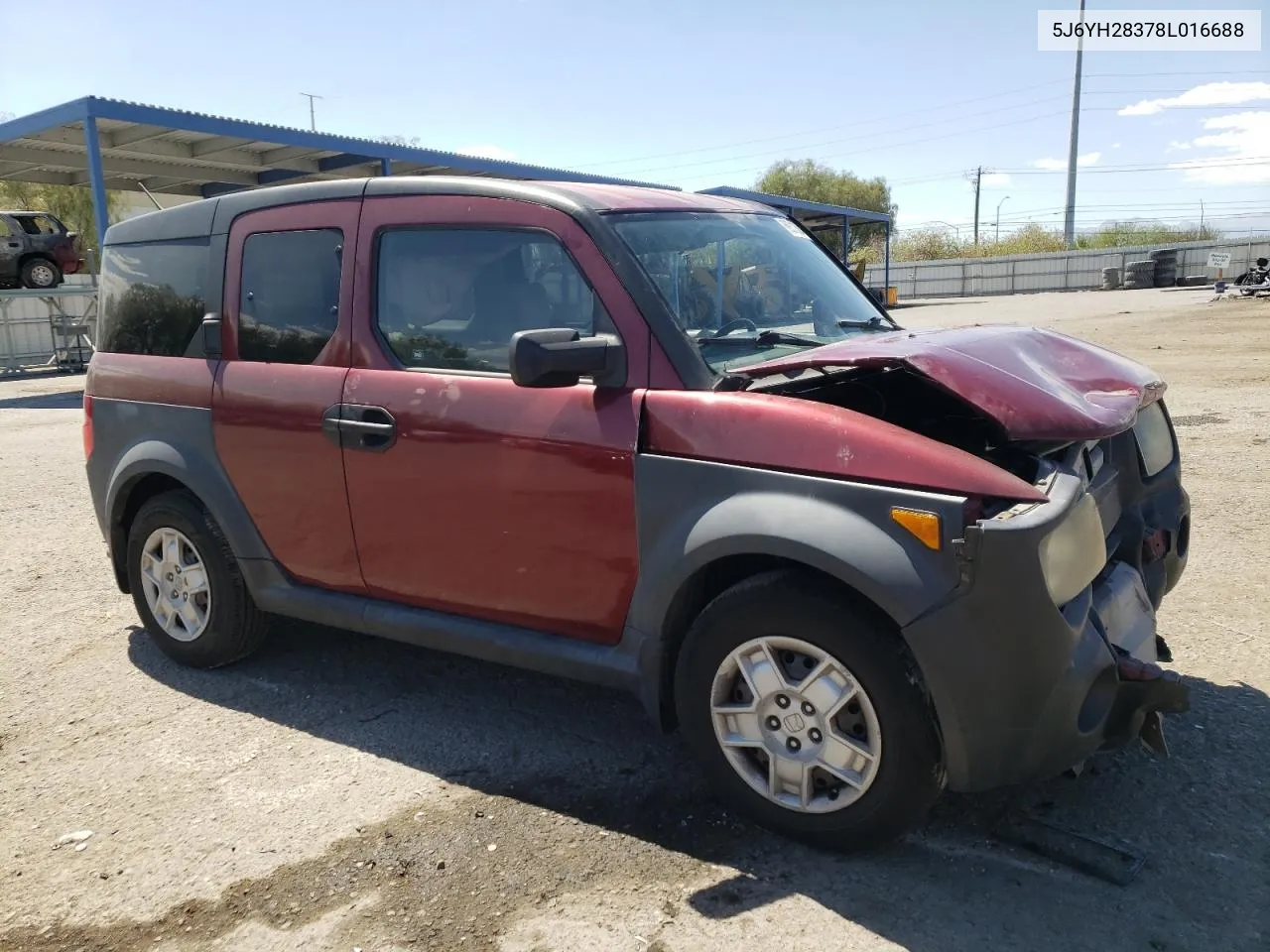 2008 Honda Element Lx VIN: 5J6YH28378L016688 Lot: 69312564