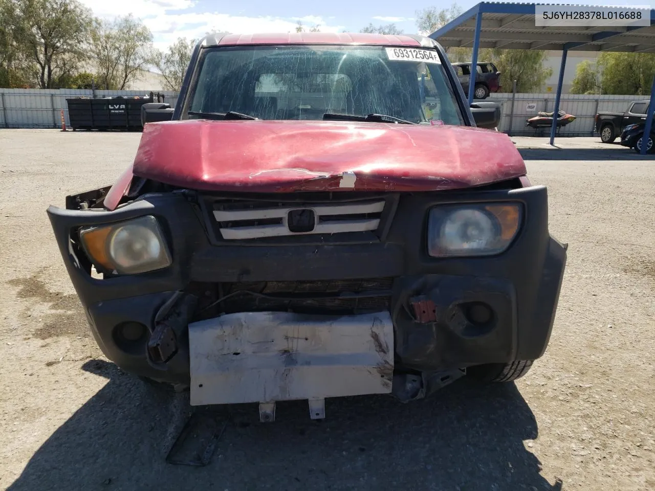 2008 Honda Element Lx VIN: 5J6YH28378L016688 Lot: 69312564