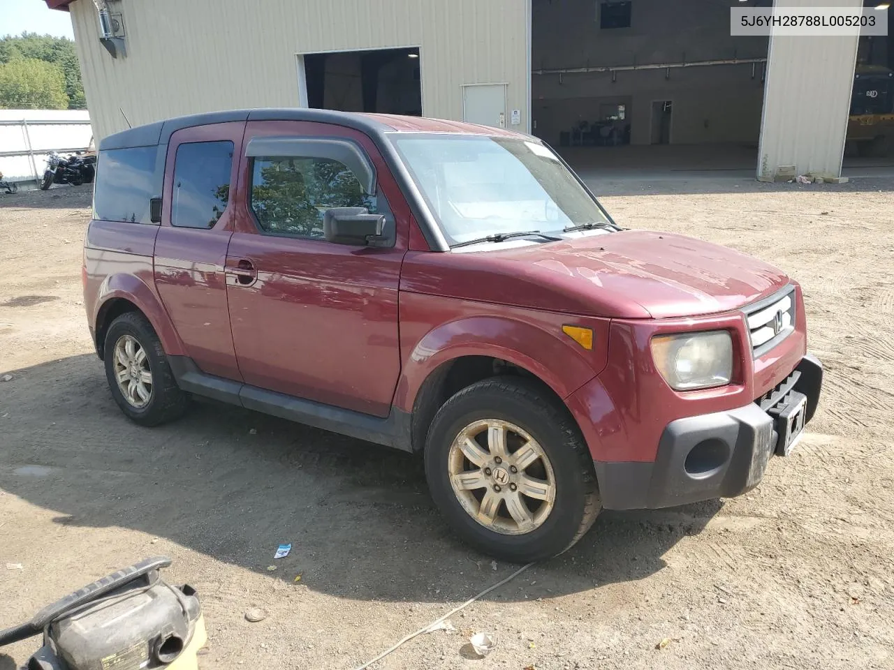 2008 Honda Element Ex VIN: 5J6YH28788L005203 Lot: 71942764