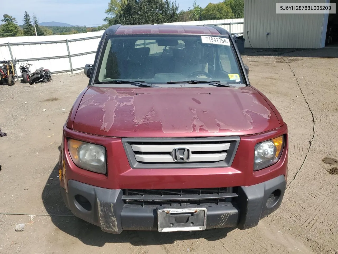 2008 Honda Element Ex VIN: 5J6YH28788L005203 Lot: 71942764