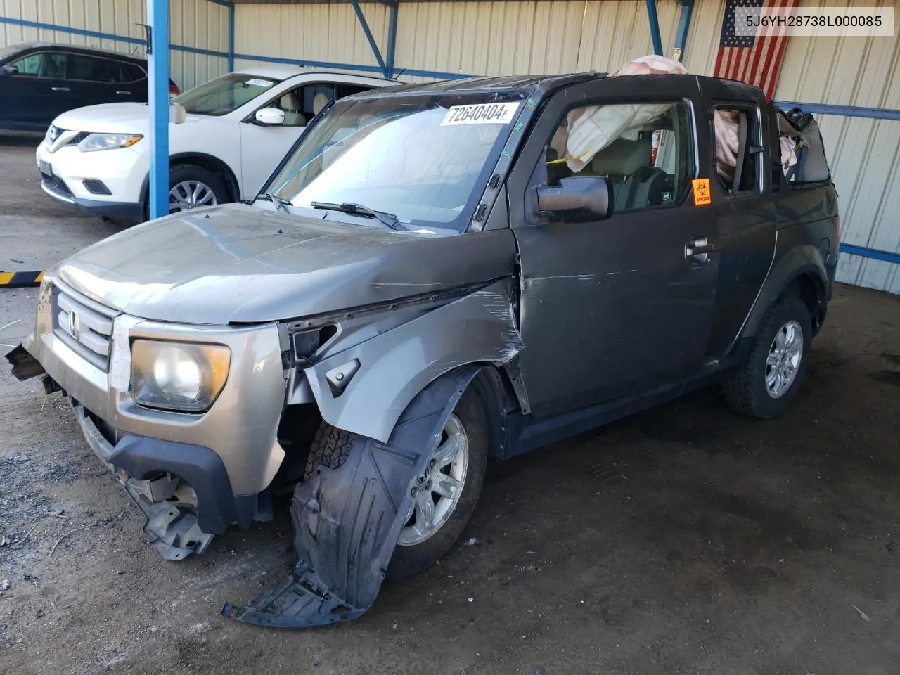 2008 Honda Element Ex VIN: 5J6YH28738L000085 Lot: 72640404