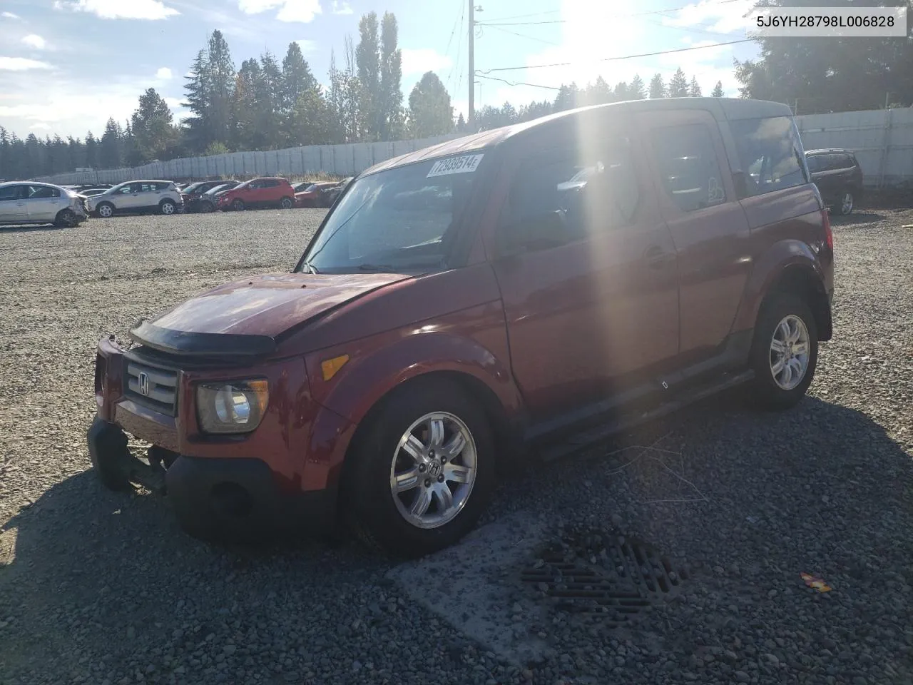 2008 Honda Element Ex VIN: 5J6YH28798L006828 Lot: 72939514