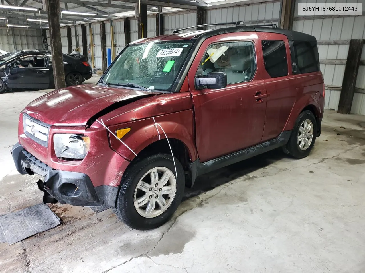 2008 Honda Element Ex VIN: 5J6YH18758L012443 Lot: 73039674