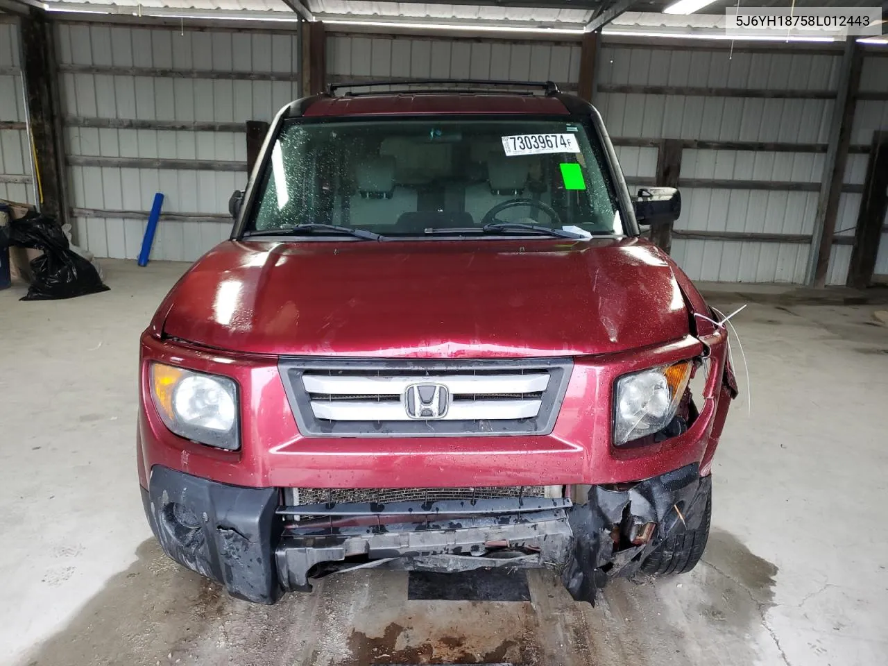 2008 Honda Element Ex VIN: 5J6YH18758L012443 Lot: 73039674