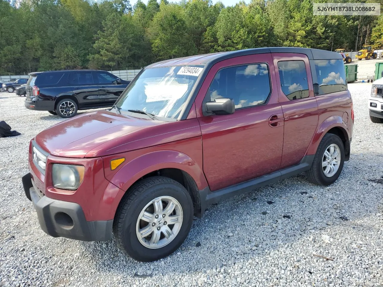 2008 Honda Element Ex VIN: 5J6YH18738L008682 Lot: 73294034