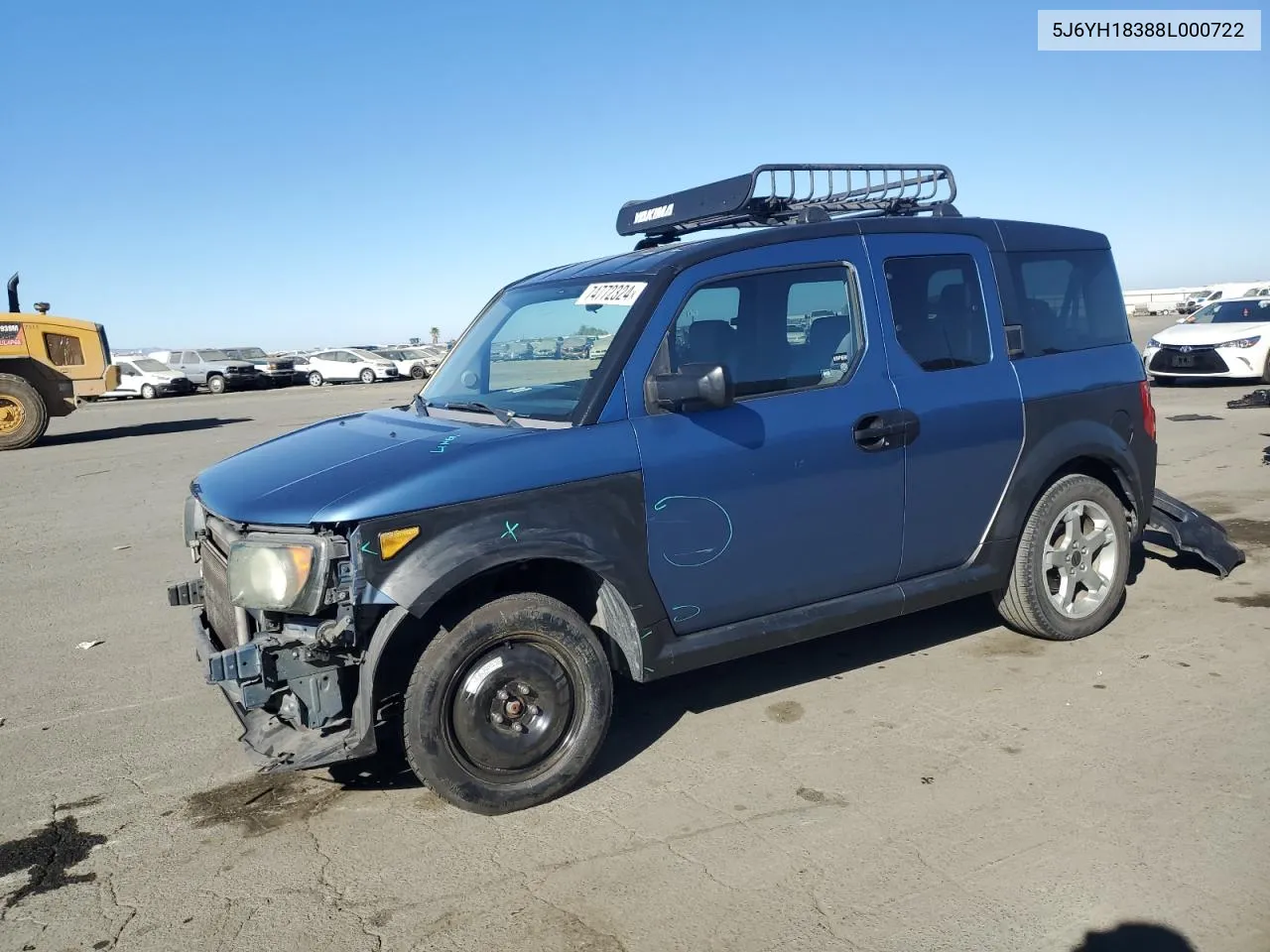 2008 Honda Element Lx VIN: 5J6YH18388L000722 Lot: 74772324