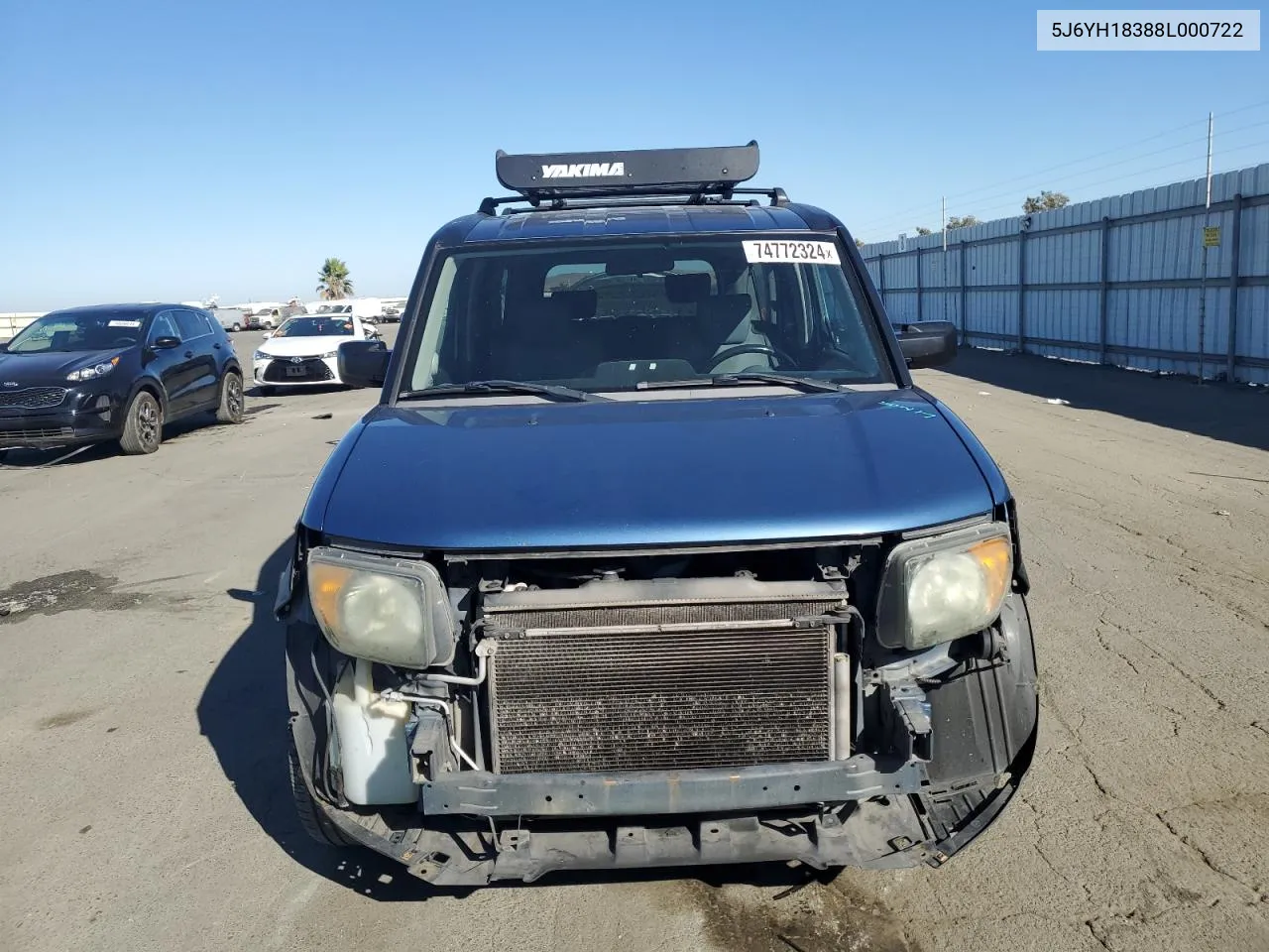 2008 Honda Element Lx VIN: 5J6YH18388L000722 Lot: 74772324