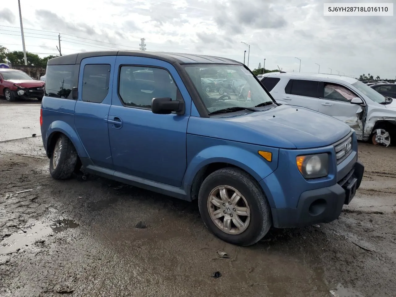 2008 Honda Element Ex VIN: 5J6YH28718L016110 Lot: 74949324