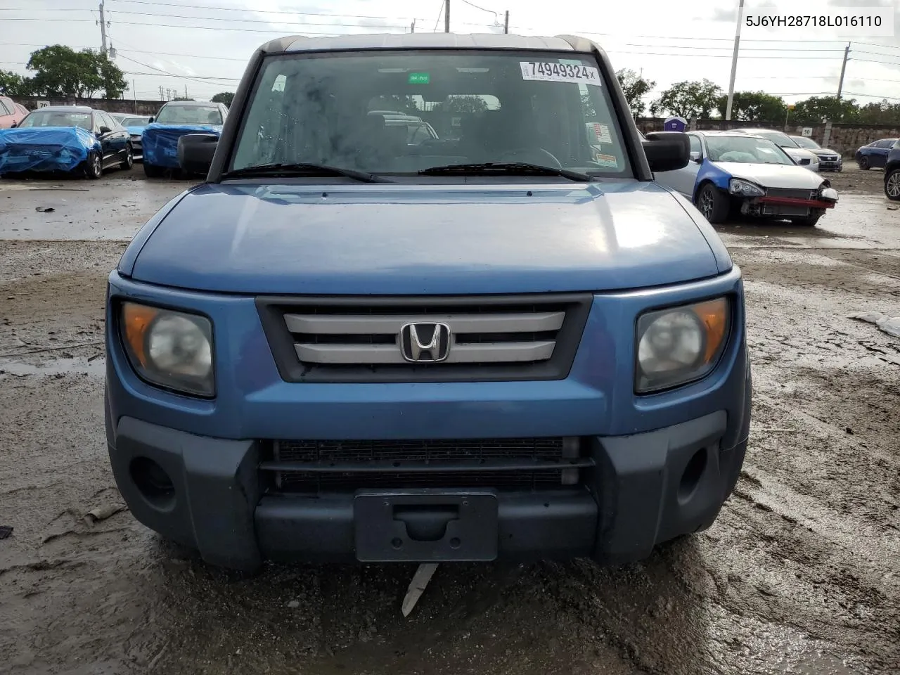 2008 Honda Element Ex VIN: 5J6YH28718L016110 Lot: 74949324