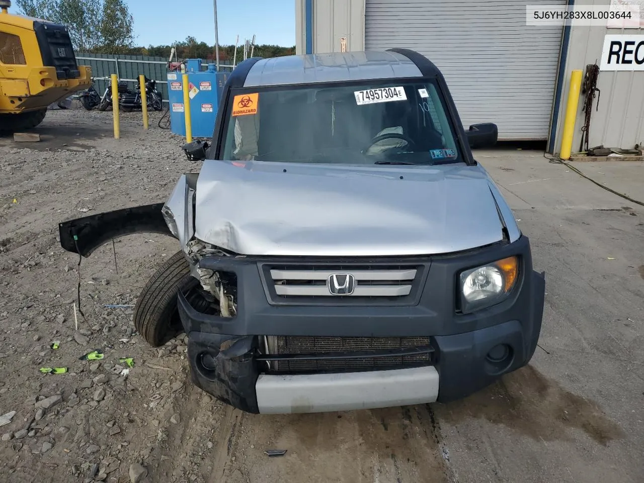 2008 Honda Element Lx VIN: 5J6YH283X8L003644 Lot: 74957304