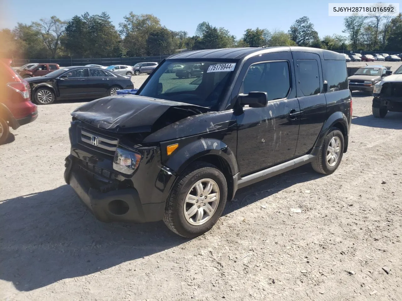 2008 Honda Element Ex VIN: 5J6YH28718L016592 Lot: 75179944