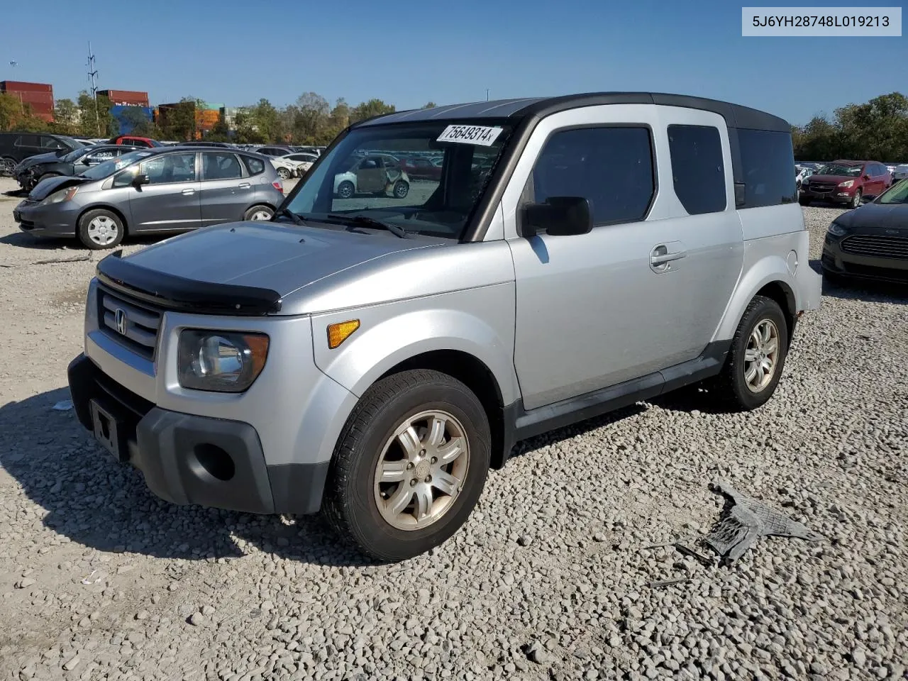 2008 Honda Element Ex VIN: 5J6YH28748L019213 Lot: 75649314