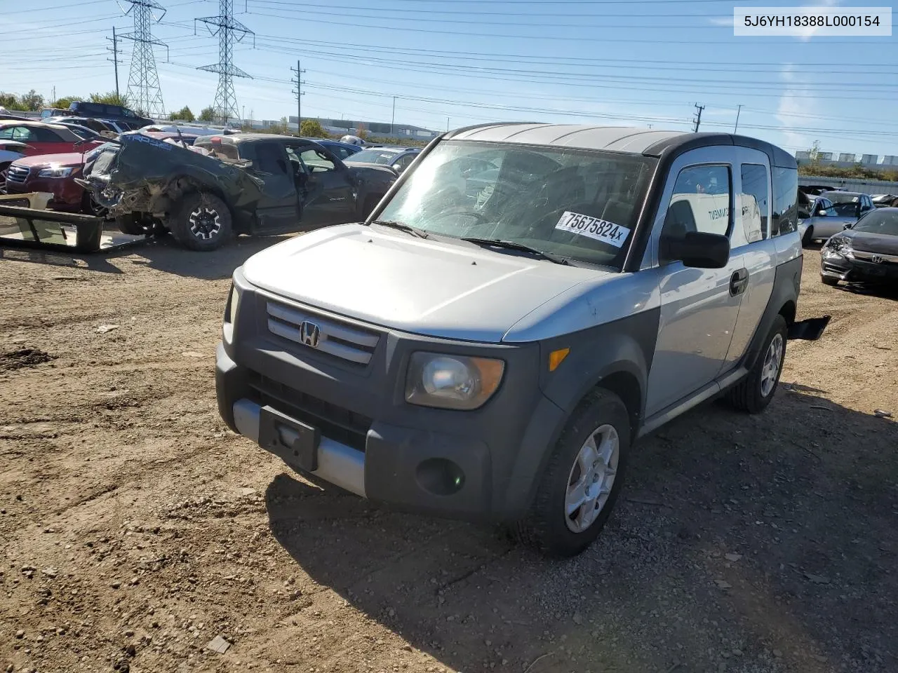 2008 Honda Element Lx VIN: 5J6YH18388L000154 Lot: 75675824