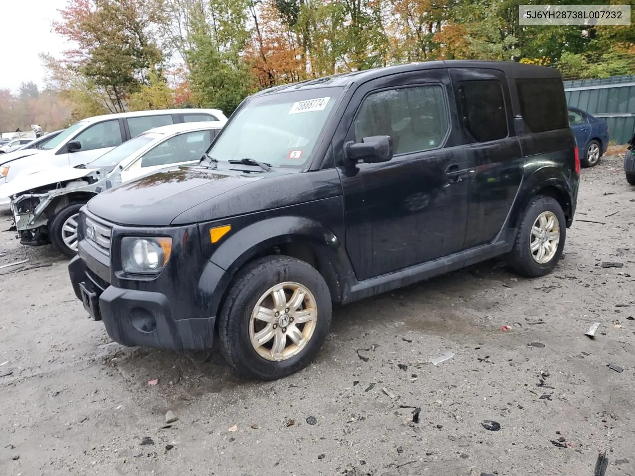 2008 Honda Element Ex VIN: 5J6YH28738L007232 Lot: 75888774