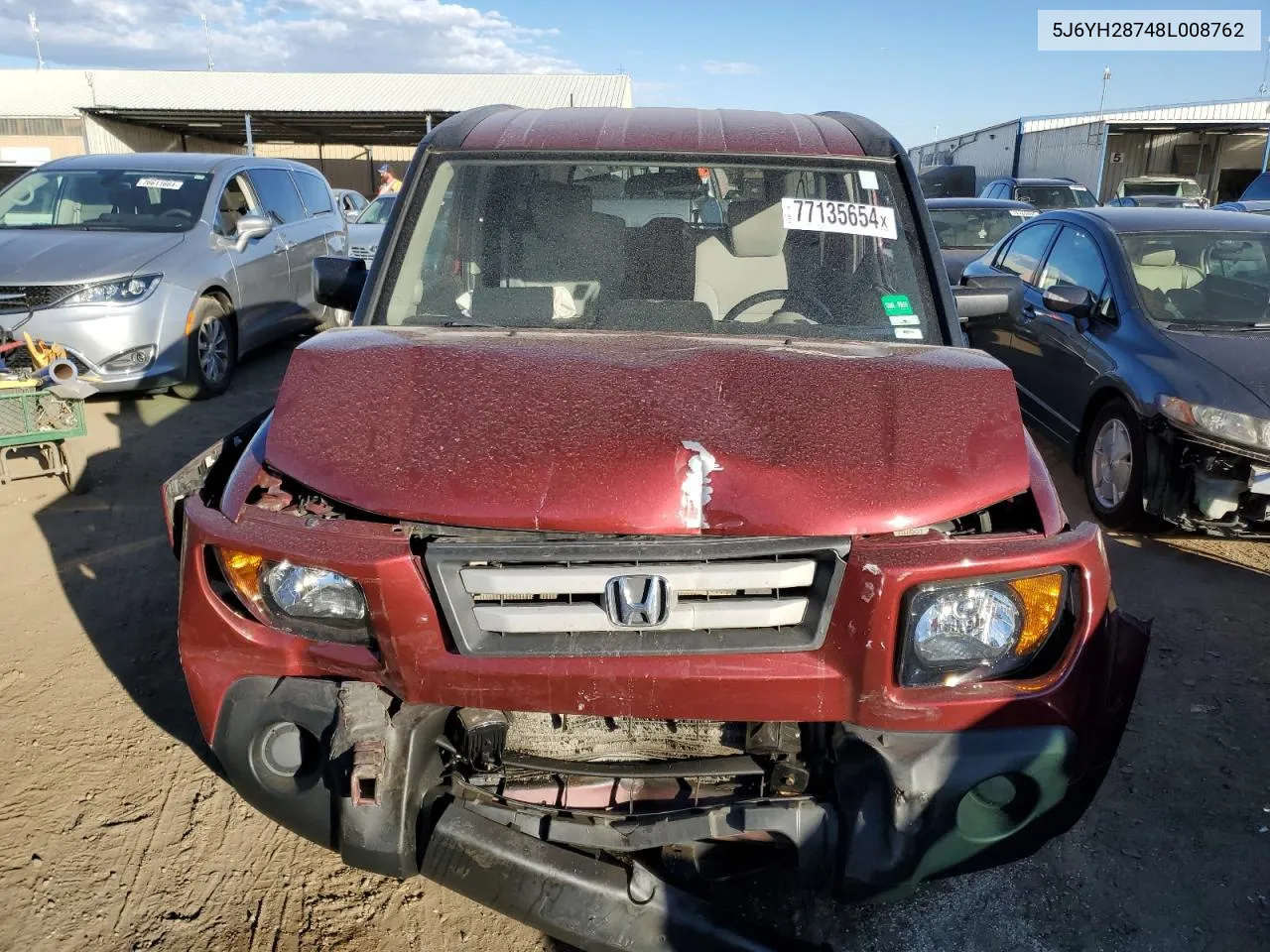 2008 Honda Element Ex VIN: 5J6YH28748L008762 Lot: 77135654