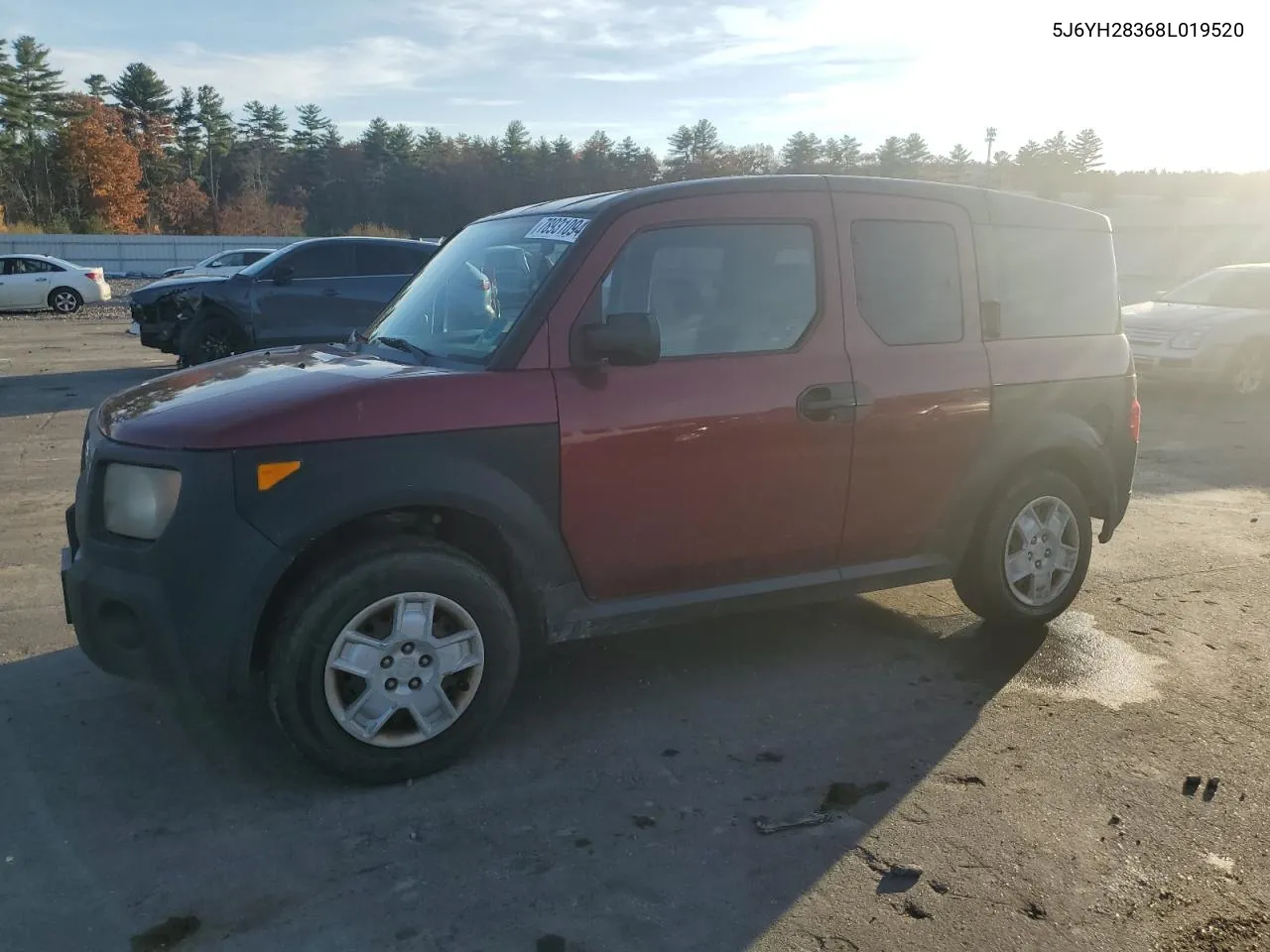 2008 Honda Element Lx VIN: 5J6YH28368L019520 Lot: 78931094