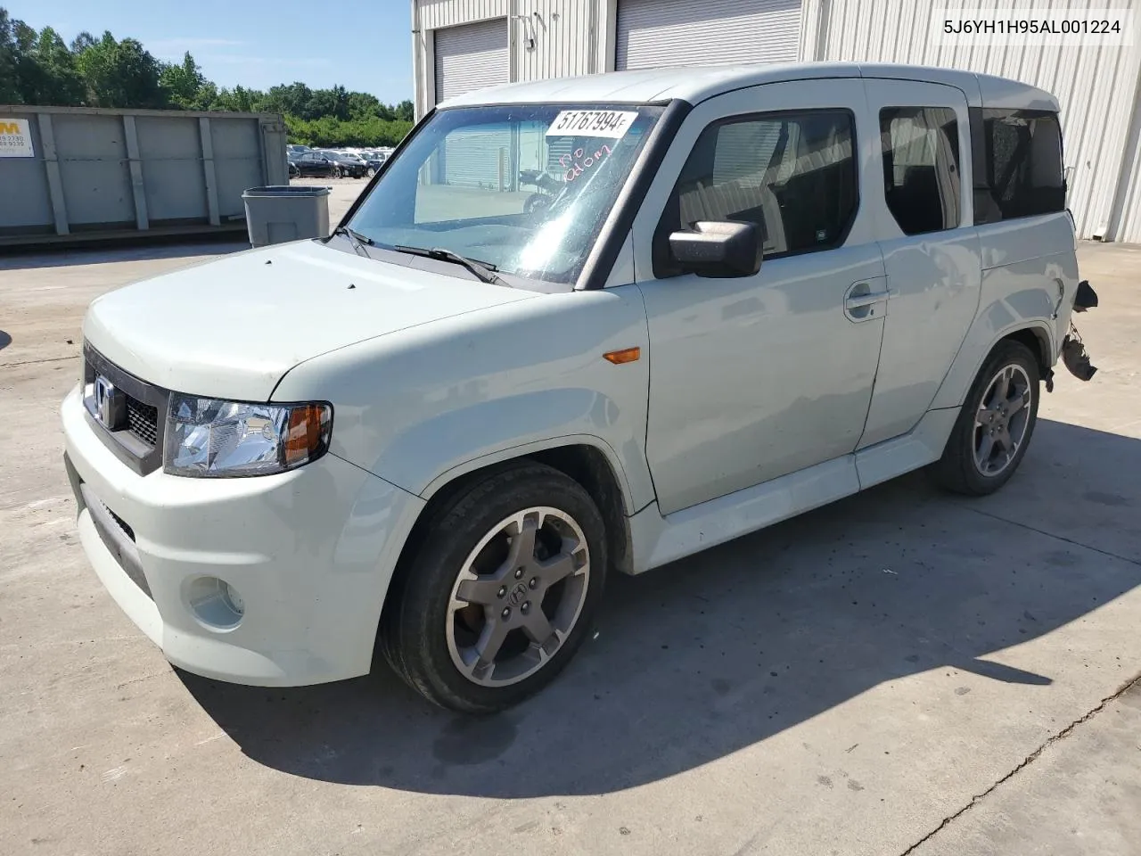 2010 Honda Element Sc VIN: 5J6YH1H95AL001224 Lot: 51767994