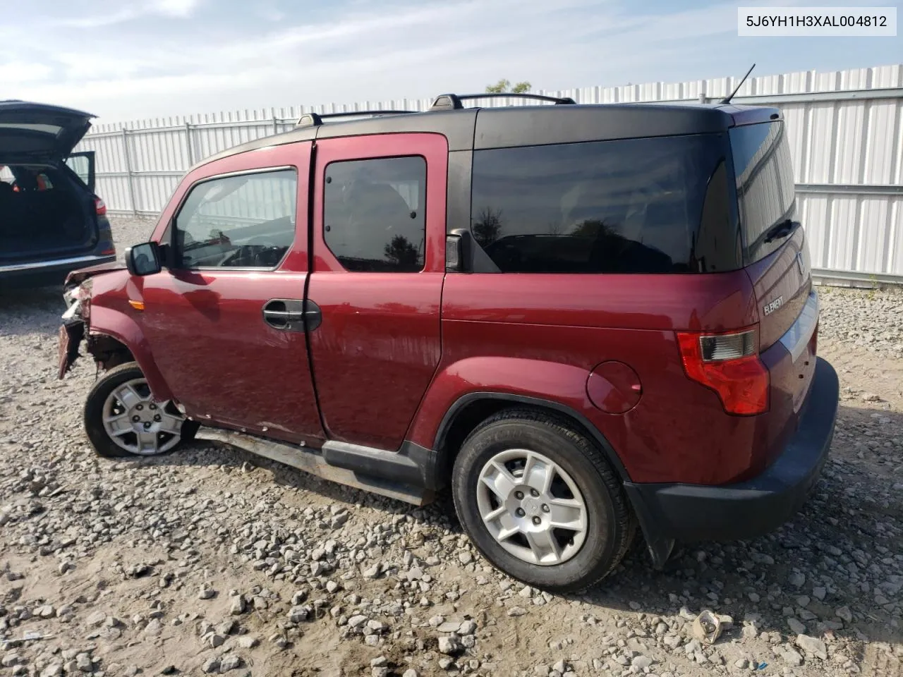 2010 Honda Element Lx VIN: 5J6YH1H3XAL004812 Lot: 70578664