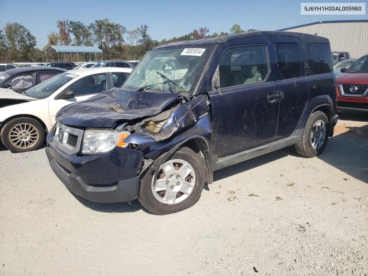 2010 Honda Element Lx VIN: 5J6YH1H33AL005980 Lot: 75201614